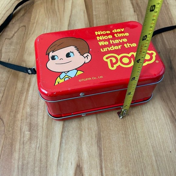 FUJIYA Peko & Poko Tin Metal Box Crossbody Box 6'' x 4'' x 3'' - Picture 9 of 14